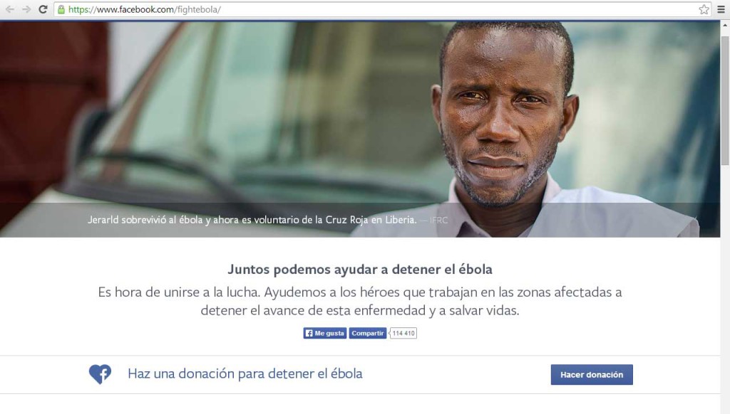 Facebook ébola