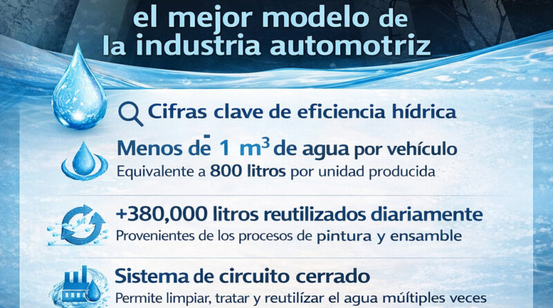 General Motors reutiliza 380 mil litros de agua cada día